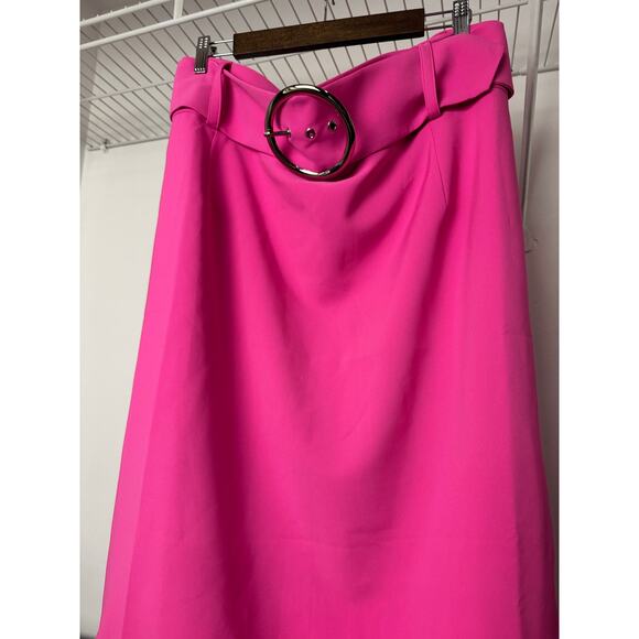Fashion to Figure Pink Alina Belted Midi Skirt 4X - Picture 6 of 8